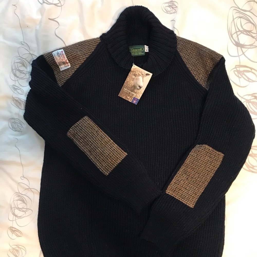 Wool and Harris Tweed sweater